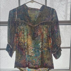Dolan Colorful Abstract Women's Blouse